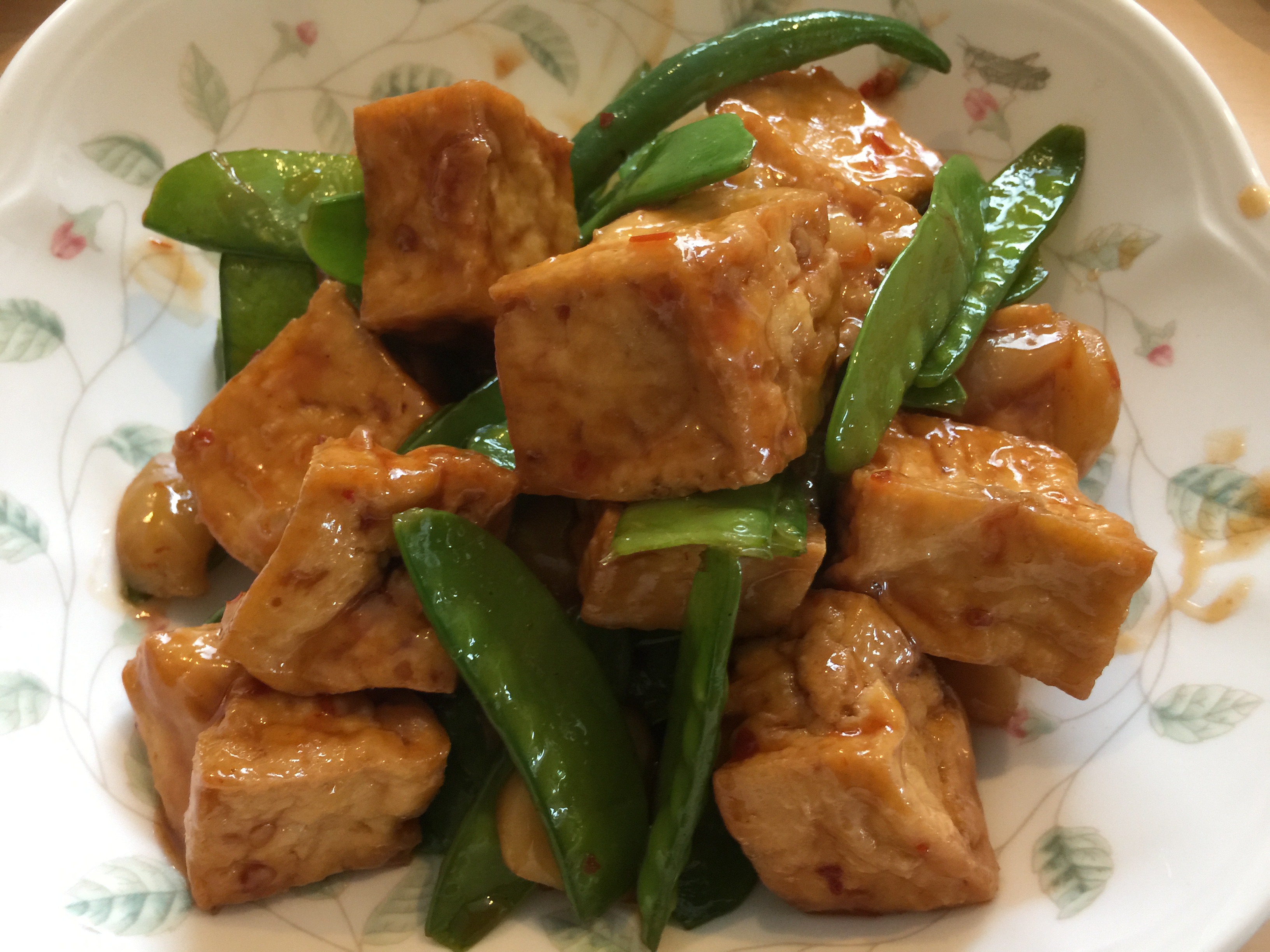 Order Sweet Pea with Fried Tofu 家常豆付 food online from New Emmy's Restaurant store, San Francisco on bringmethat.com