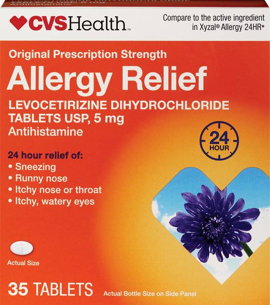 Order CVS Health Allergy Relief Tablets, 5 mg, 35 CT food online from CVS store, NORTH TONAWANDA on bringmethat.com
