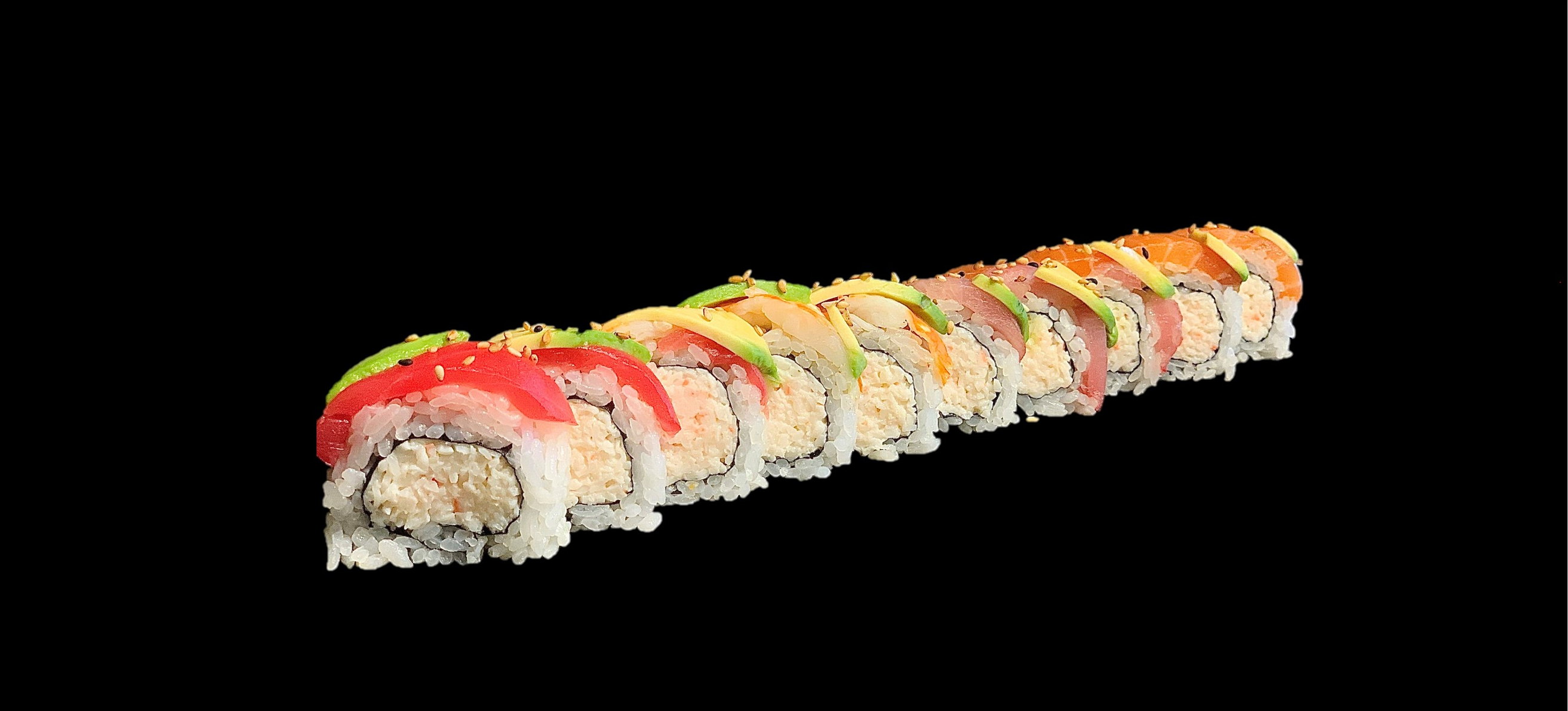 Order Rainbow Roll food online from Kazuki Sushi store, Los Angeles on bringmethat.com