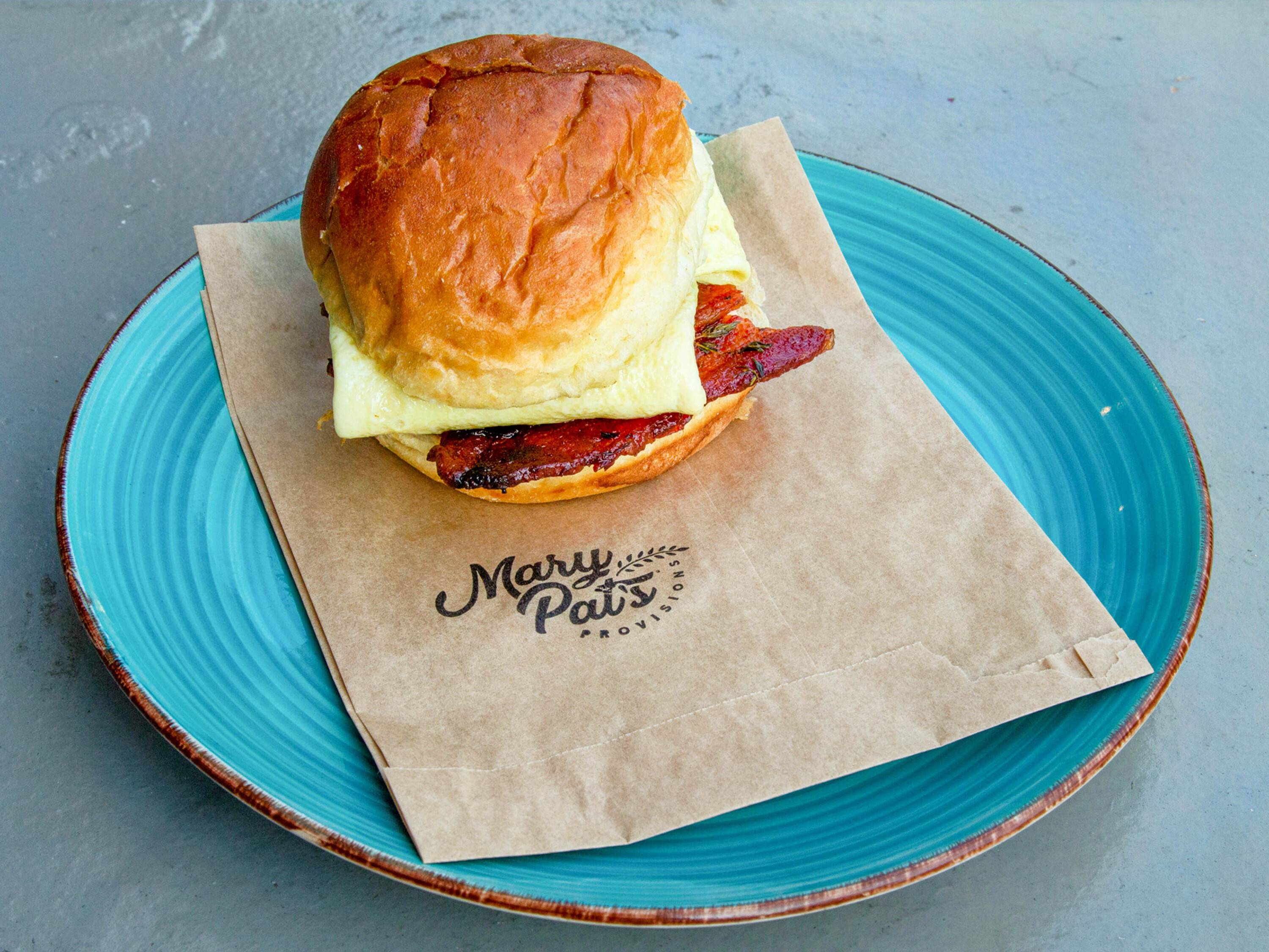 Order Bacon -N- Cheddar Sandwich food online from Mary Pat's Provisions store, Kennett Square on bringmethat.com