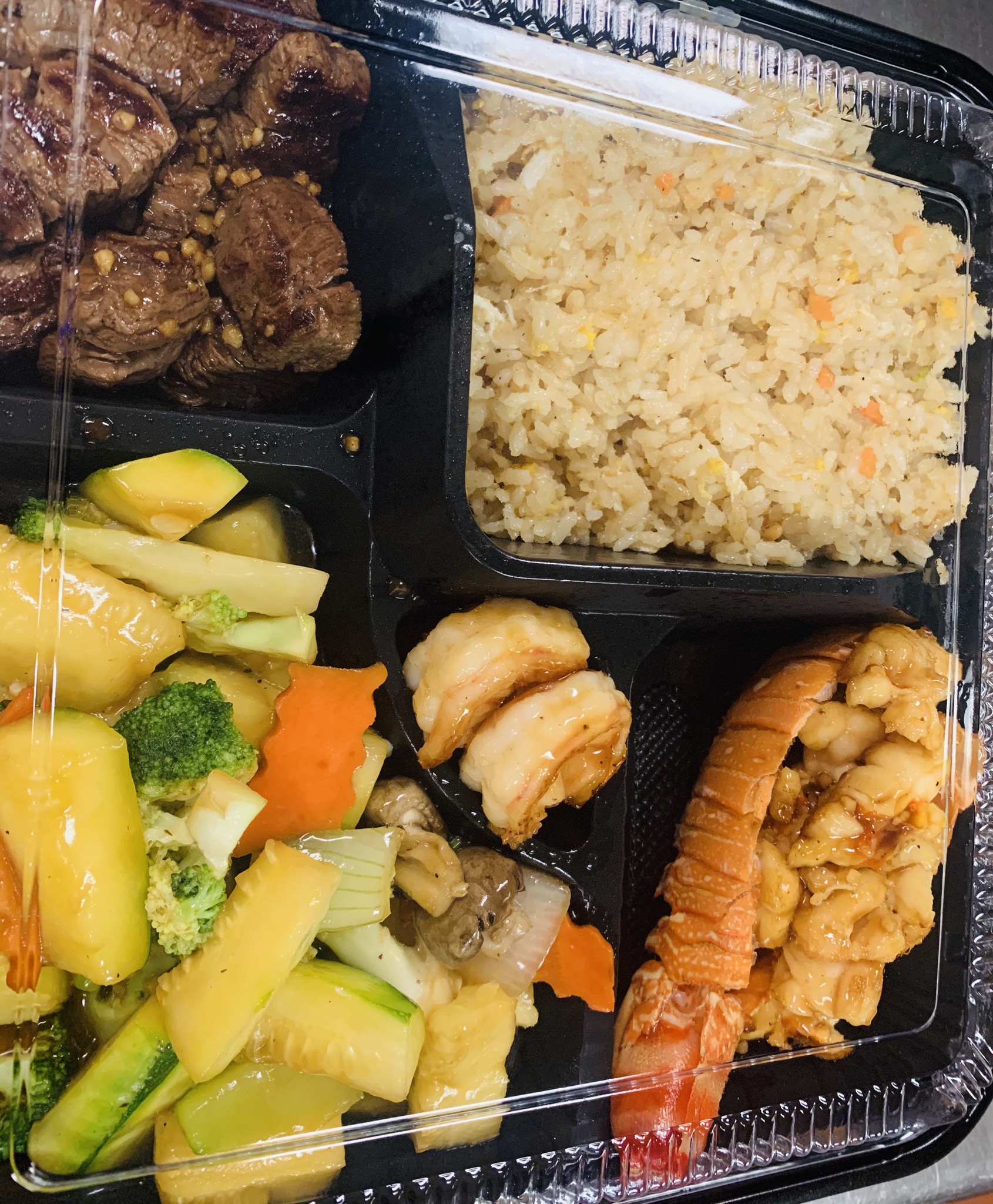 Order Lobster Tail and Filet Mignon Dinner food online from Tomodachi Japanese Steakhouse & Sushi Bar store, Royersford on bringmethat.com