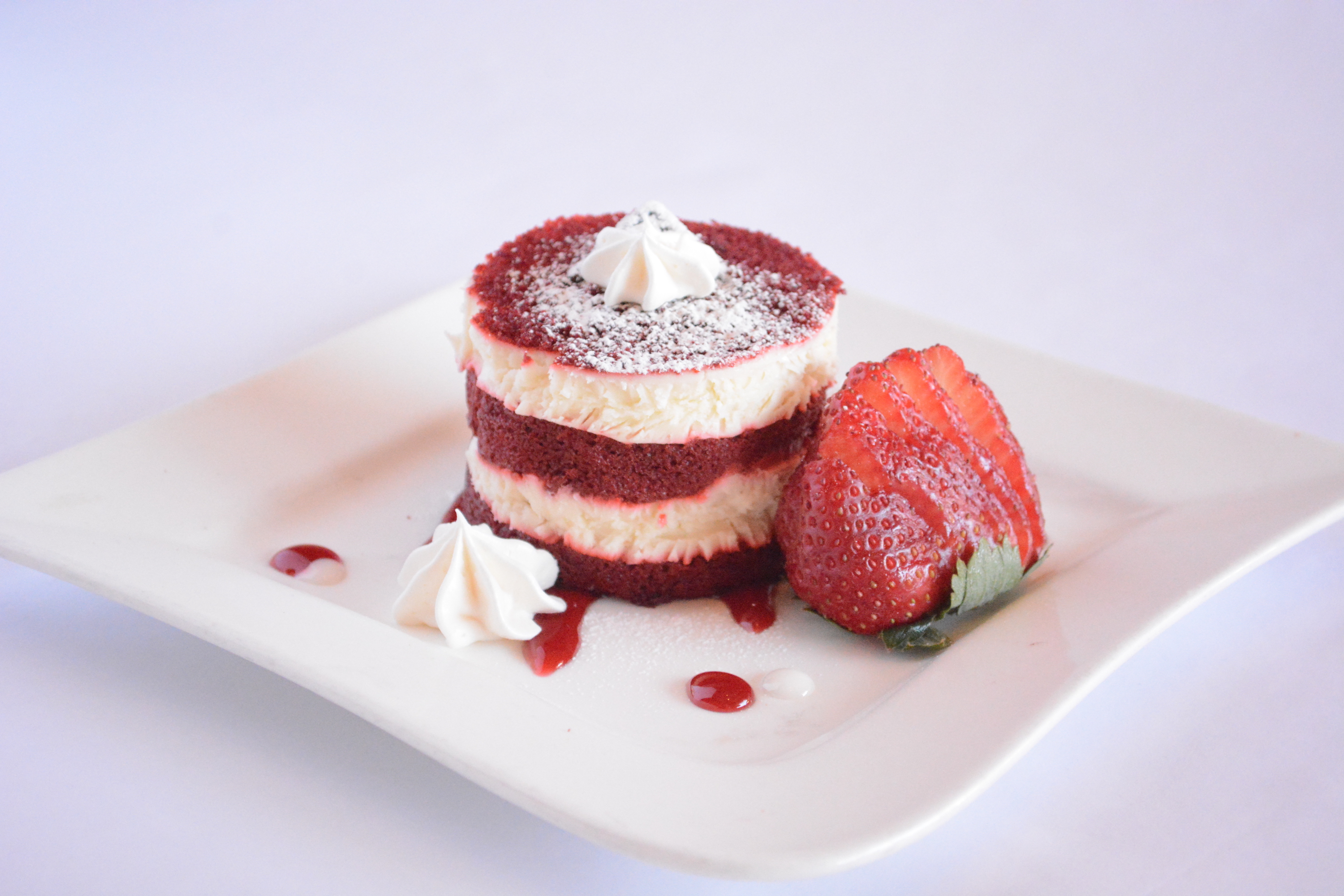 Order Red Velvet Layer Cake  food online from The Colorado Vegetarian Kitchen store, Golden on bringmethat.com