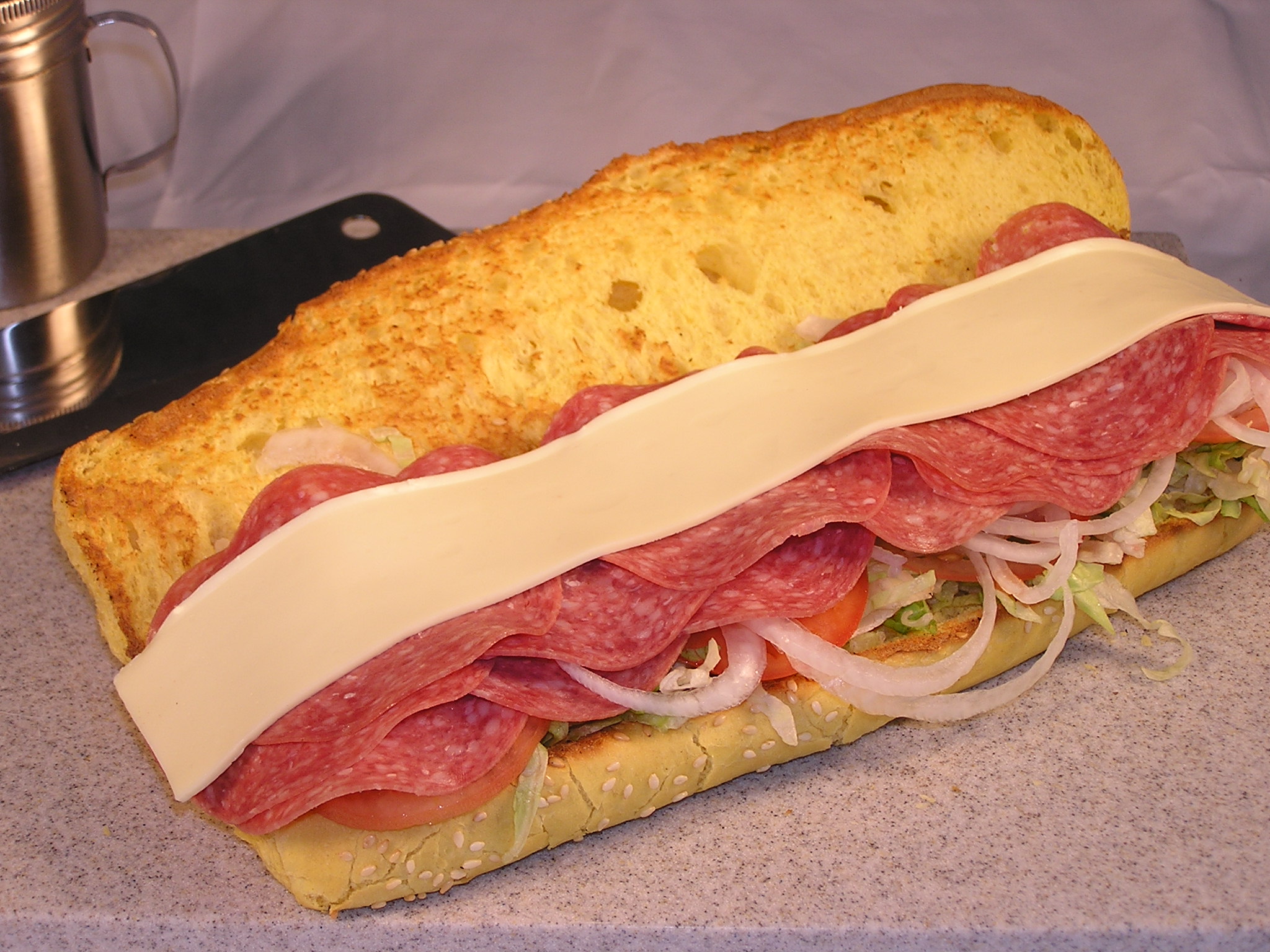Order Hard Salami Sub food online from Calz Pizza Subs & Chicken Wings store, Virginia Beach on bringmethat.com
