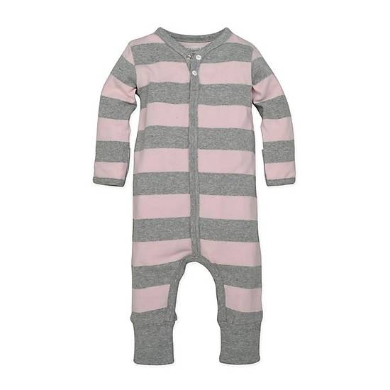 Order Burt's Bees Baby® Preemie Rugby Stripe Coverall in Pink food online from Bed Bath & Beyond store, Lancaster on bringmethat.com