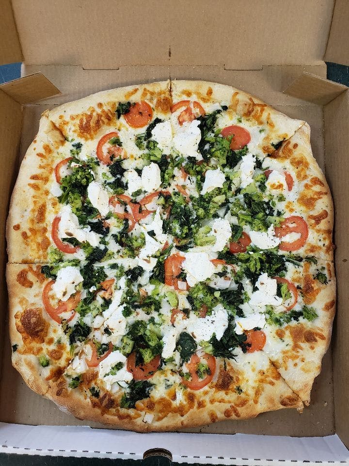Order White Special Pizza - Personal 10" food online from Coccos Pizza store, Springfield on bringmethat.com