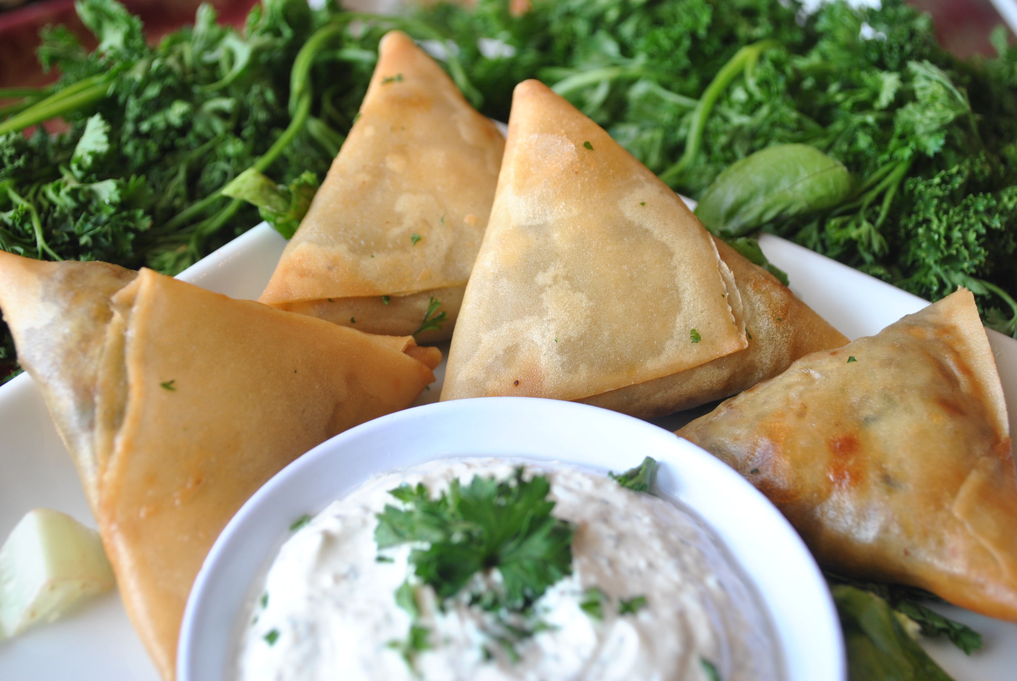 Order Meat Awesamosas (4 pcs)  food online from Curry Masala store, Spring on bringmethat.com