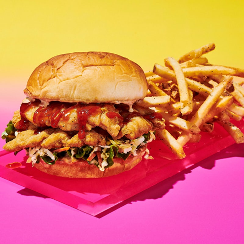 Order Crispy Hawaiian Chicken Sandwich food online from Dave & Buster's store, Arcadia on bringmethat.com