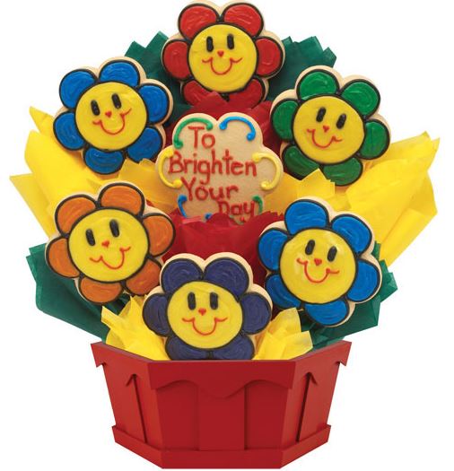 Order A5. Smiling Face Daisies Bouquet  food online from Cookies By Design store, Glenview on bringmethat.com