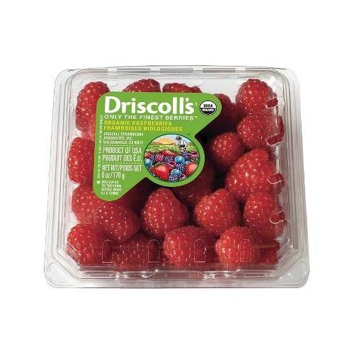 Order Driscoll's · Organic Raspberries (6 oz) food online from Albertsons Express store, Alexandria on bringmethat.com