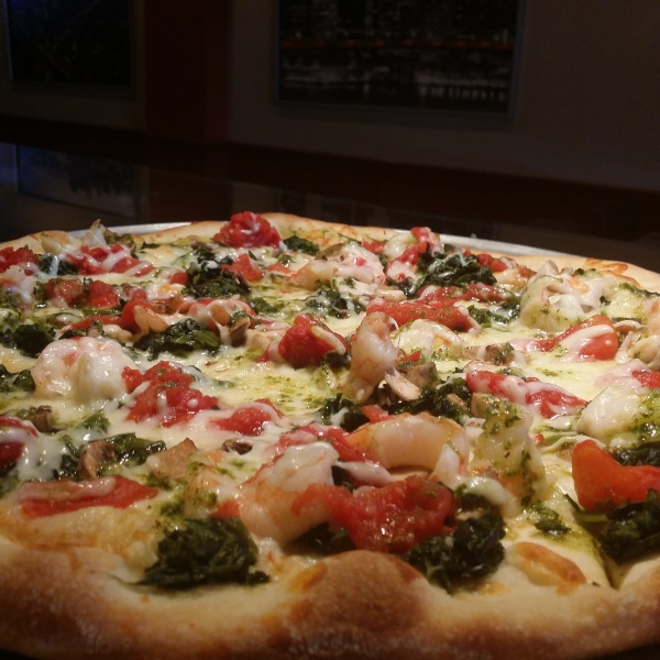 Order Shrimp and Pesto Pizza food online from Vito's Gourmet Pizza store, Fort Lauderdale on bringmethat.com
