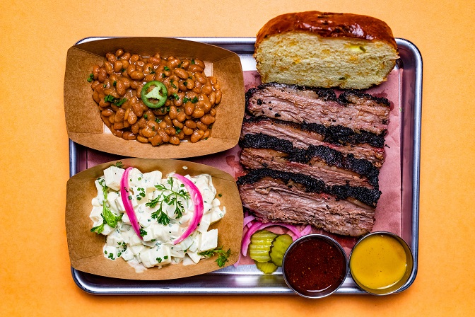 Order 1-Meat Plate food online from The Smoking Joint store, Cypress on bringmethat.com