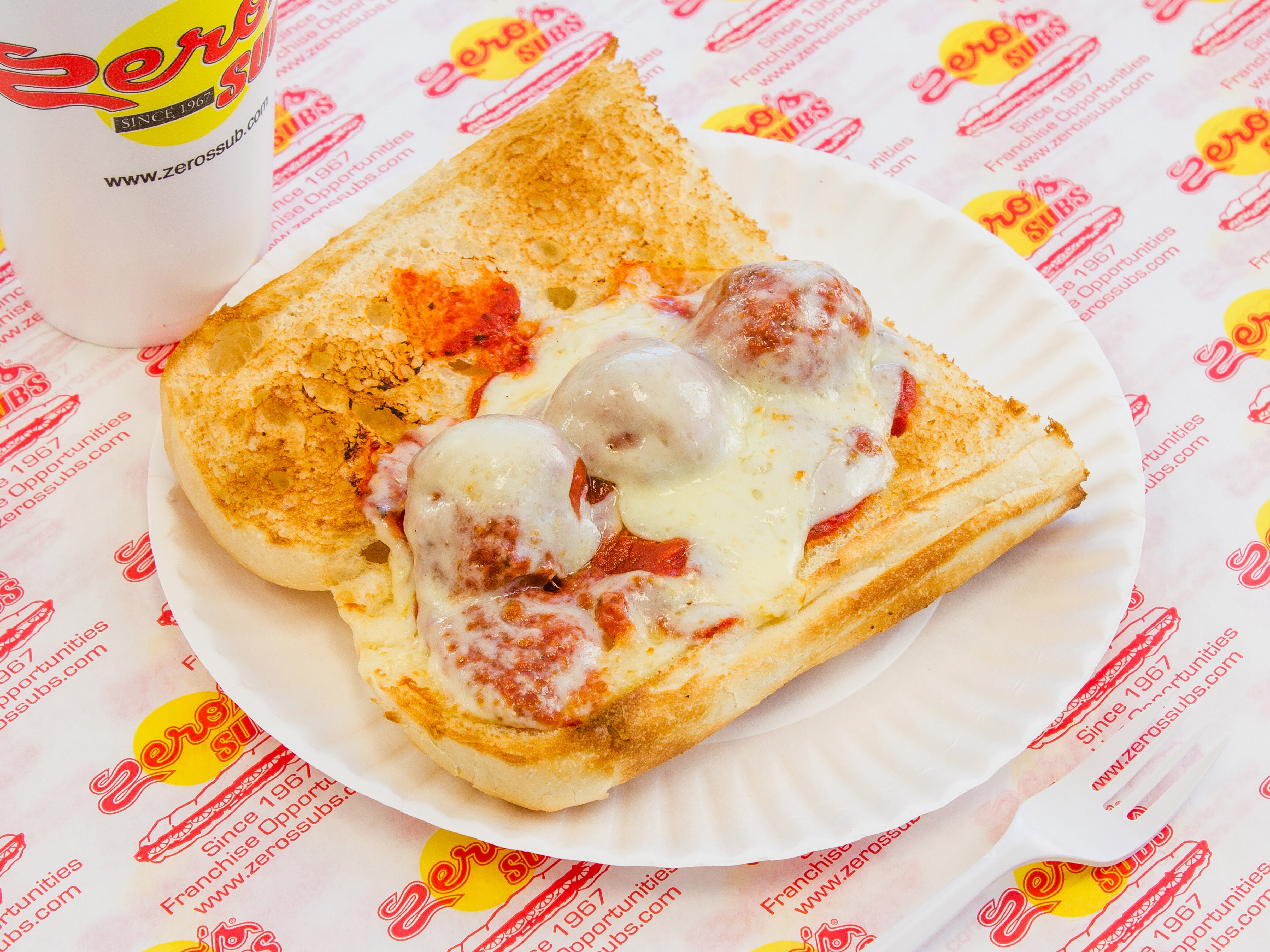 Order Meatball and Cheese Sub food online from Zero Subs store, Suffolk on bringmethat.com