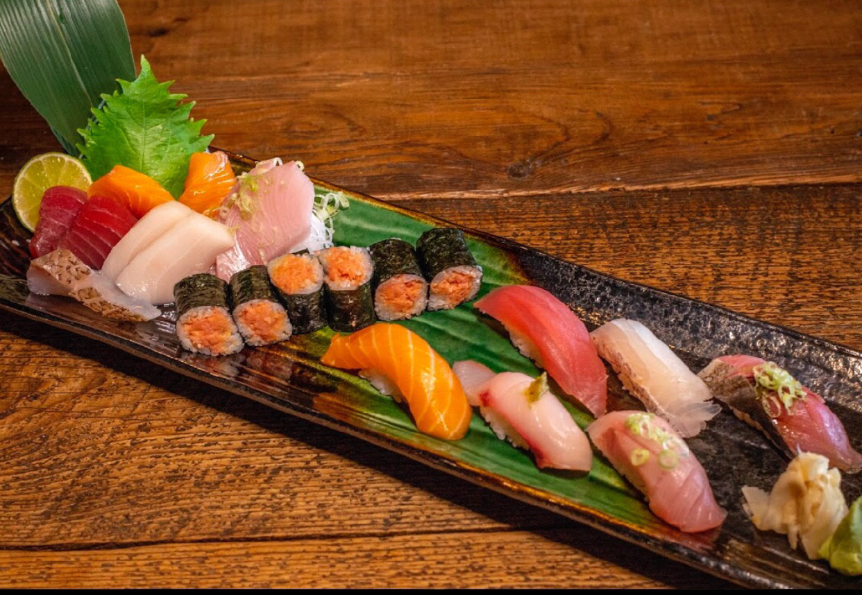 Order Sushi & Sashimi Combination food online from Zutto Japanese American Pub store, New York on bringmethat.com
