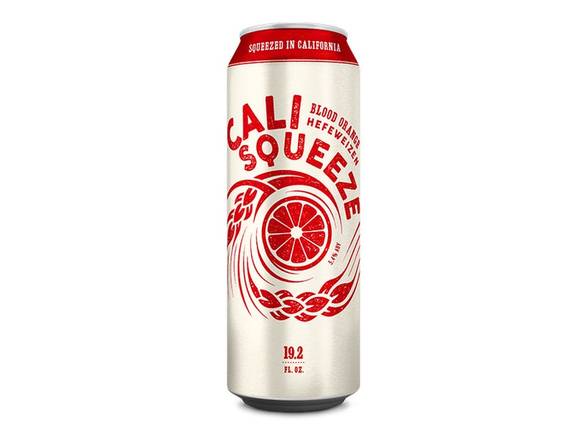 Order Cali Squeeze Blood Orange Hefeweizen - 19.2oz Can food online from Shell Beach Liquor & Deli store, Pismo Beach on bringmethat.com