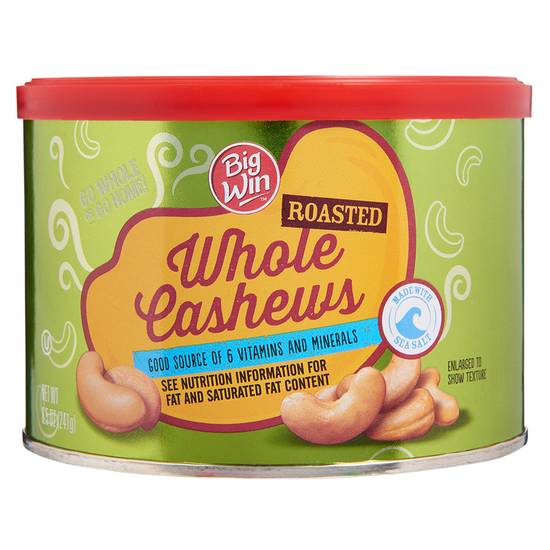 Order Big Win Whole Cashews with Sea Salt (8.5 oz) food online from Rite Aid store, Eugene on bringmethat.com