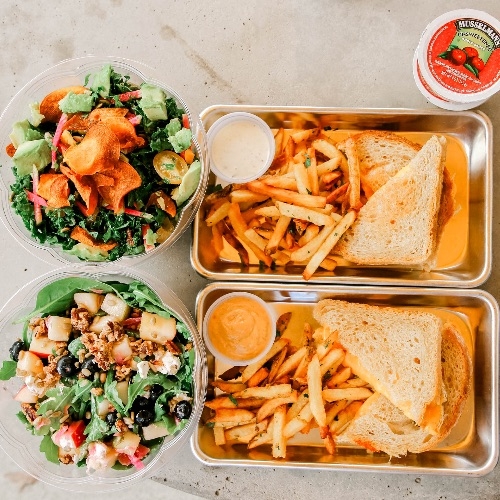 Order FAMILY SALAD NIGHT food online from Mama Crow Burger & Salad Shop store, Raleigh on bringmethat.com