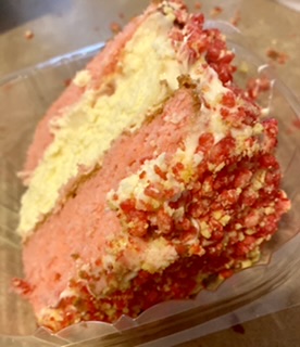 Order Strawberry Shortcake Crunch Cheesecake Slice food online from Dadia Cheesecakes store, Augusta on bringmethat.com