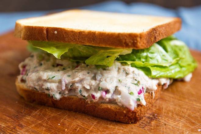 Order Chicken Salad Slice bread Sandwich food online from Soup Kettle Grill store, Meridian on bringmethat.com