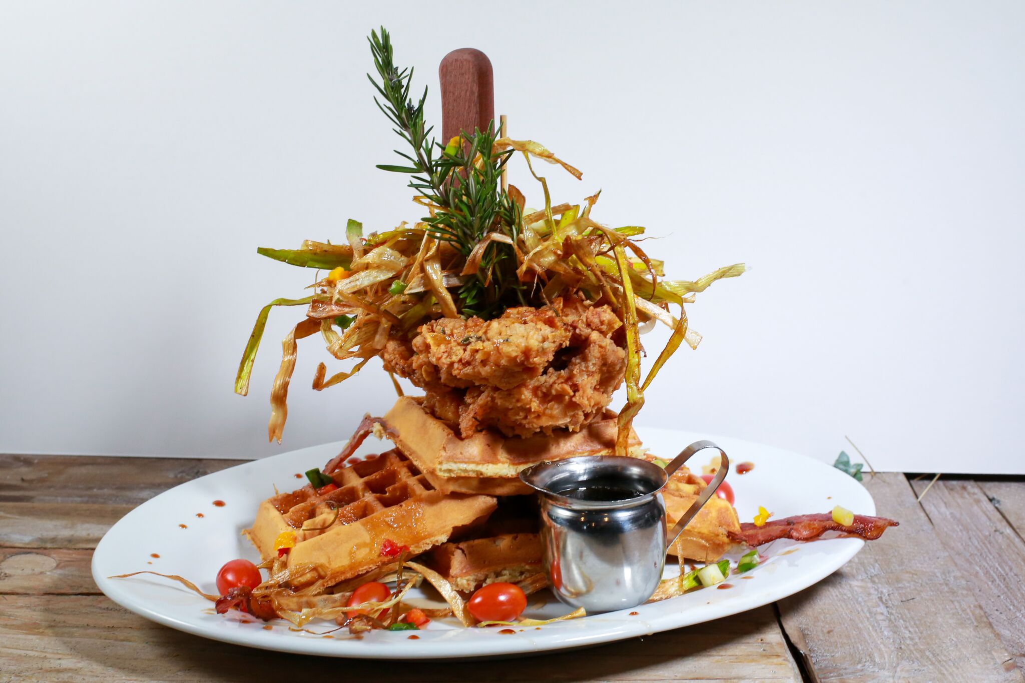 Order Andy’s World Famous Sage Fried Chicken & Waffles food online from Hash House A Go Go store, Henderson on bringmethat.com