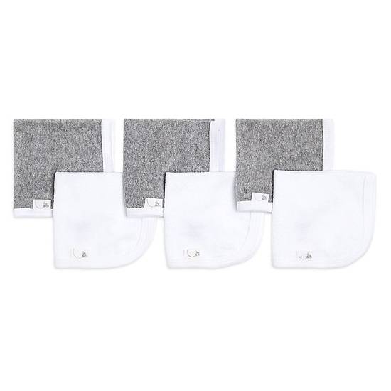 Order Burt's Bees Baby® 6-Pack Organic Cotton Washcloths in Heather Grey food online from Buybuy Baby store, West Hartford on bringmethat.com