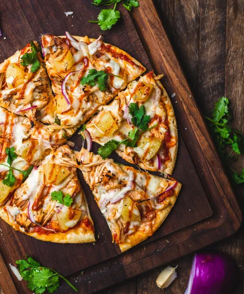 Order BBQ Chicken Pizza food online from Jamo Live store, Mokena on bringmethat.com
