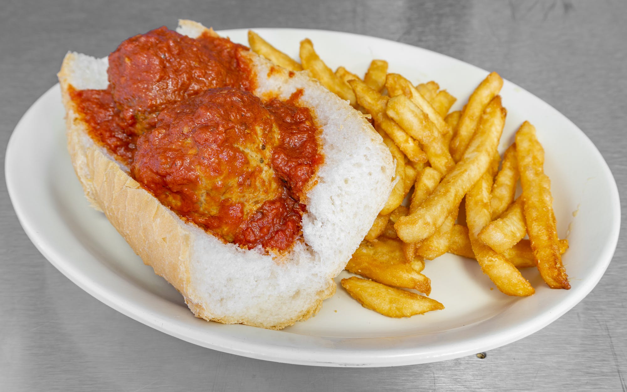 Order Meatball Sandwich food online from Papa Santiago's Pizzeria store, Chicago on bringmethat.com