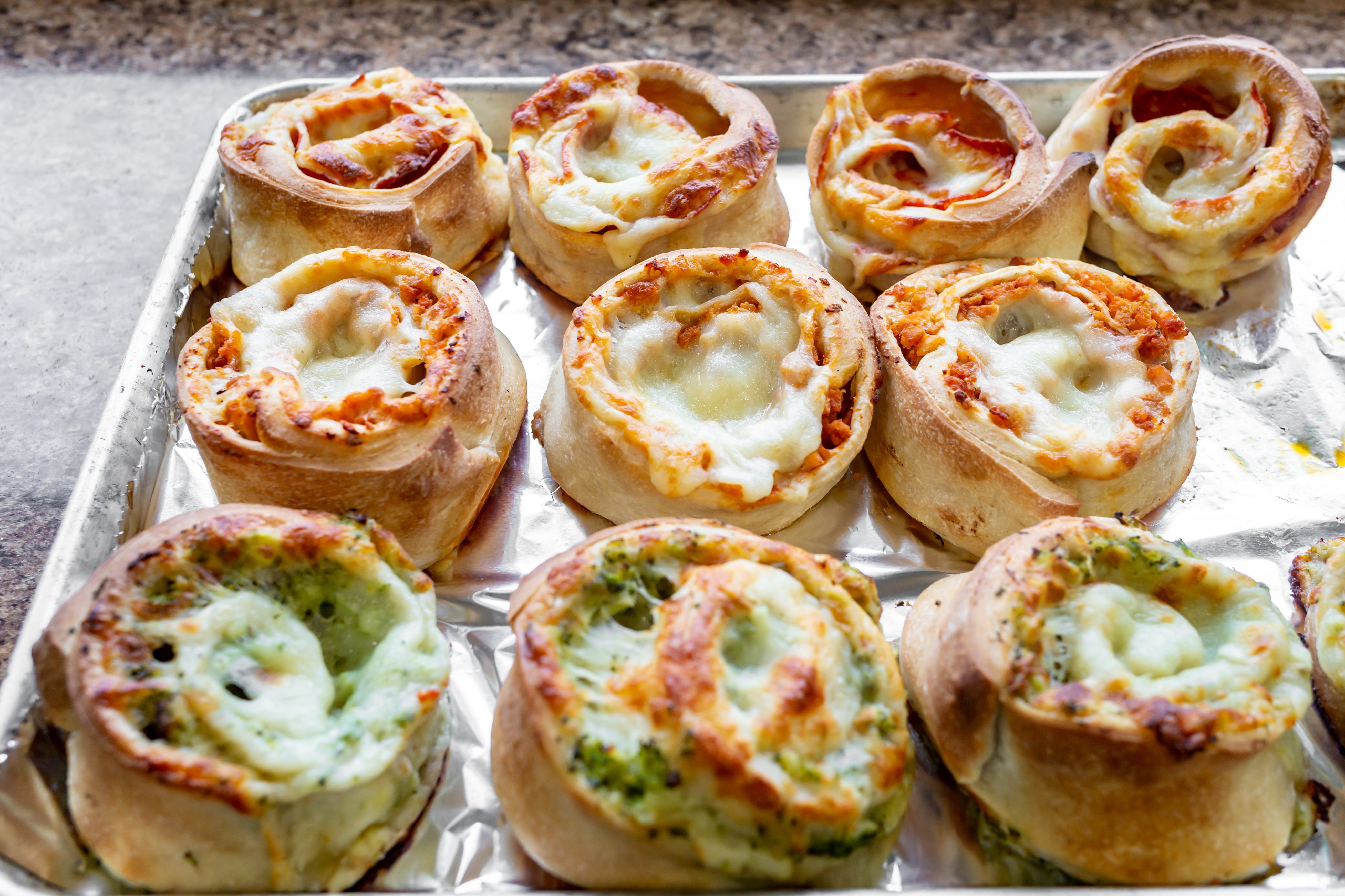 Order Broccoli Pinwheel - Appetizer food online from Lorenzo's Pizza store, St James on bringmethat.com