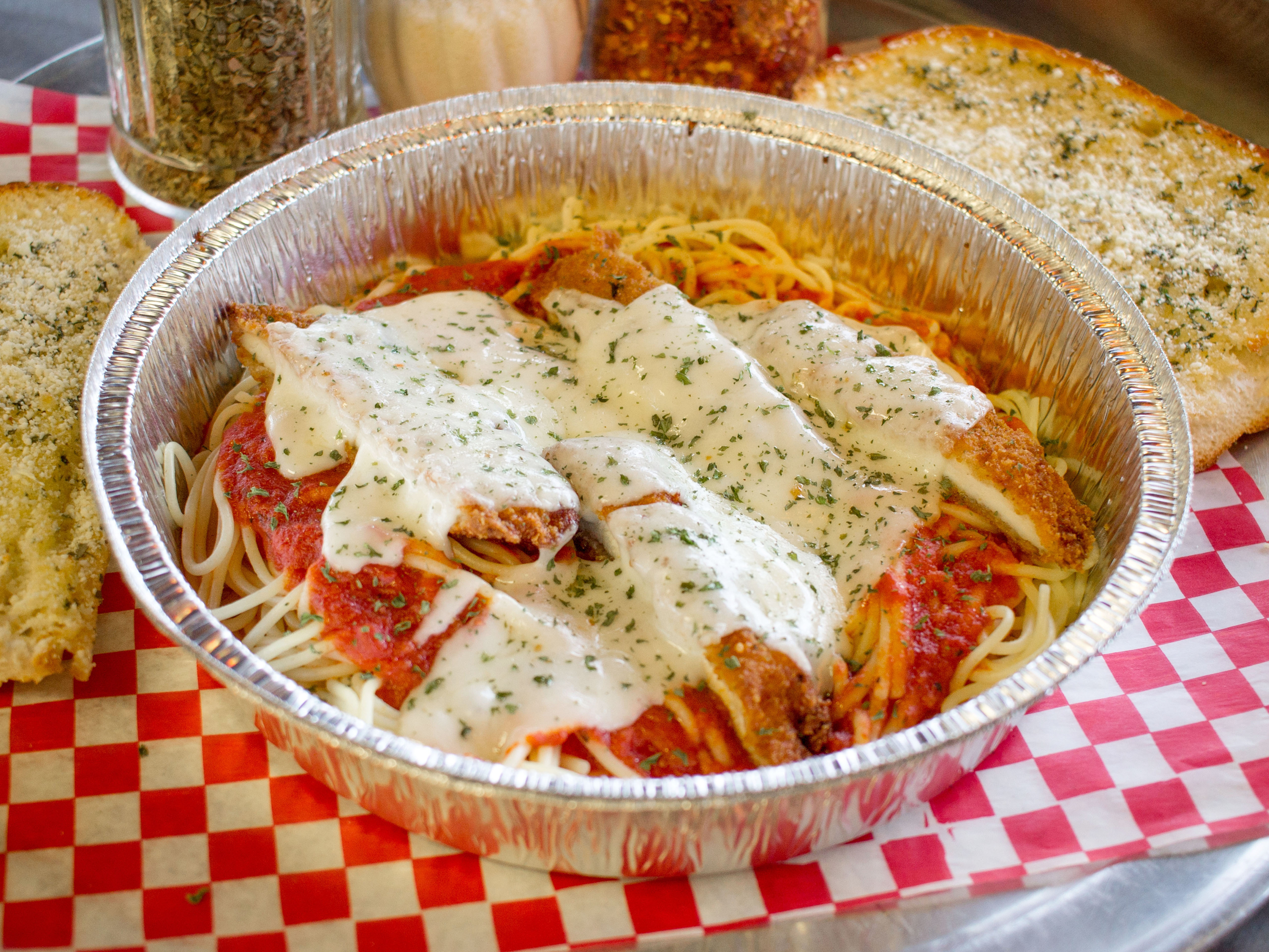 Order Chicken Parmigiana food online from Italian Village Pizza store, Pittsburgh on bringmethat.com