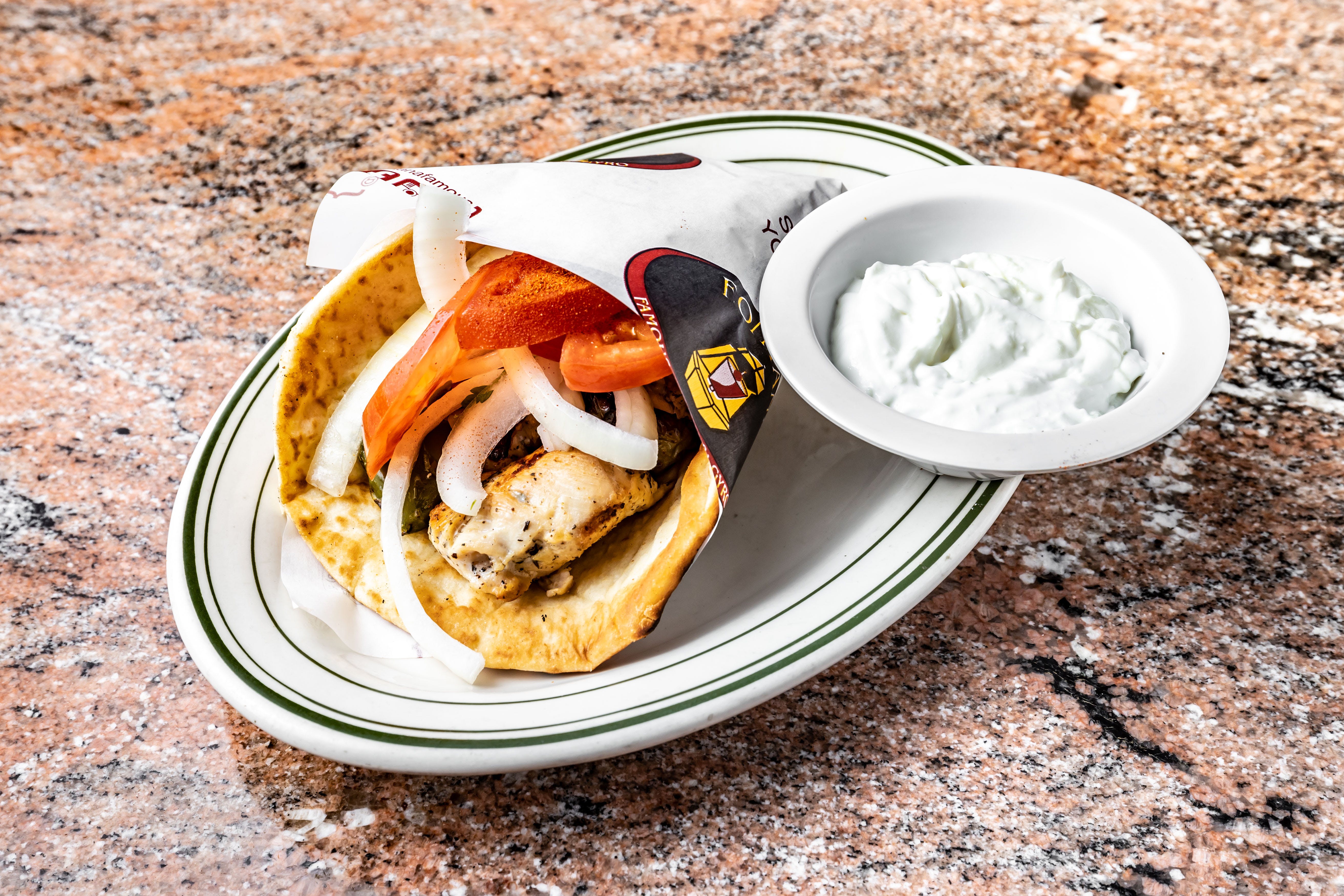 Order Chicken Kabob Sandwich - Sandwich food online from Fontana Famous Pizza & Gyro store, Bayside on bringmethat.com