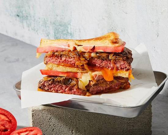 Order The Cheeseburger food online from Grilled & Cheesy store, Long Beach on bringmethat.com
