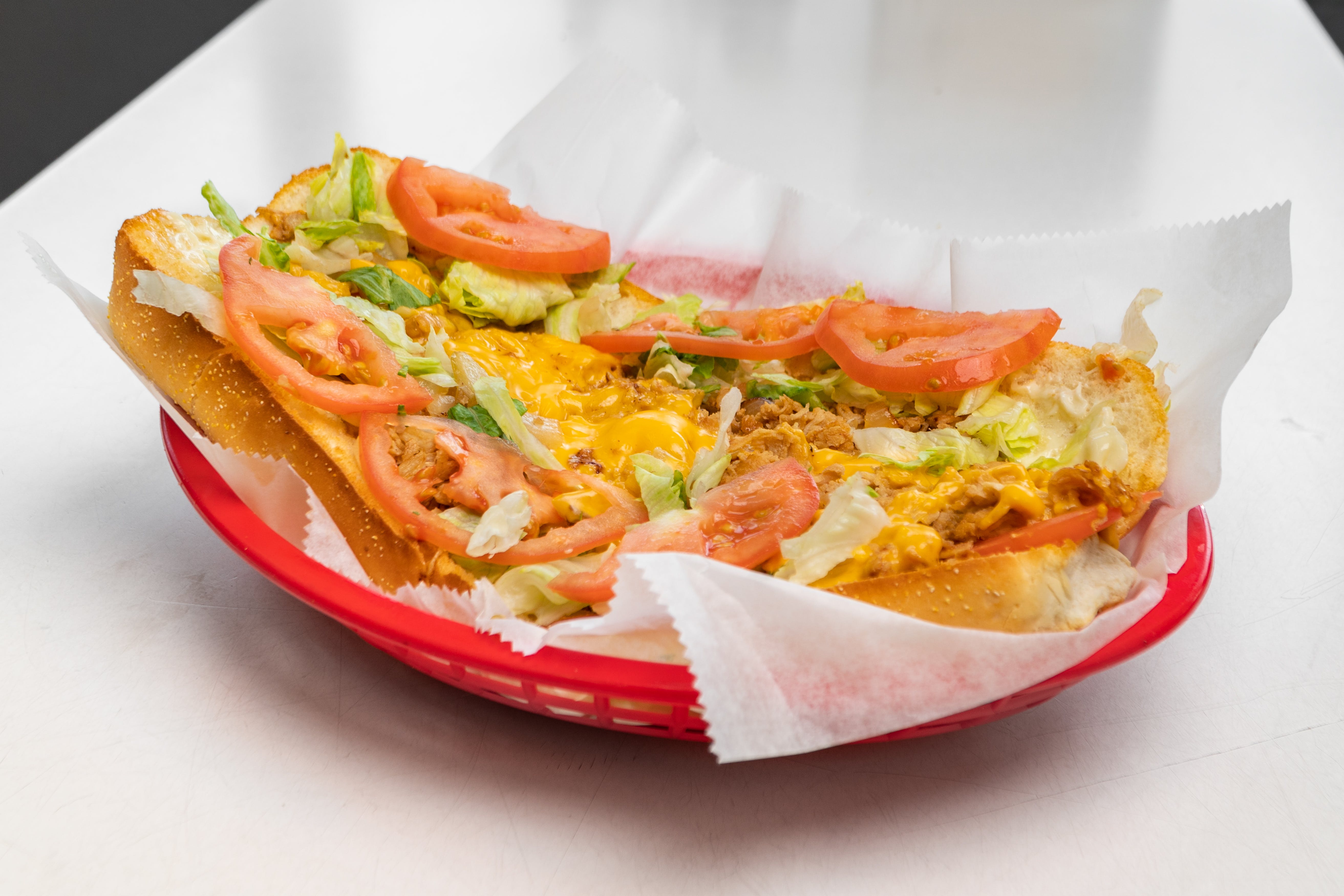 Order Chicken Cheesesteak Sub - 8" food online from Pizzeria Santa Lucia store, Jessup on bringmethat.com