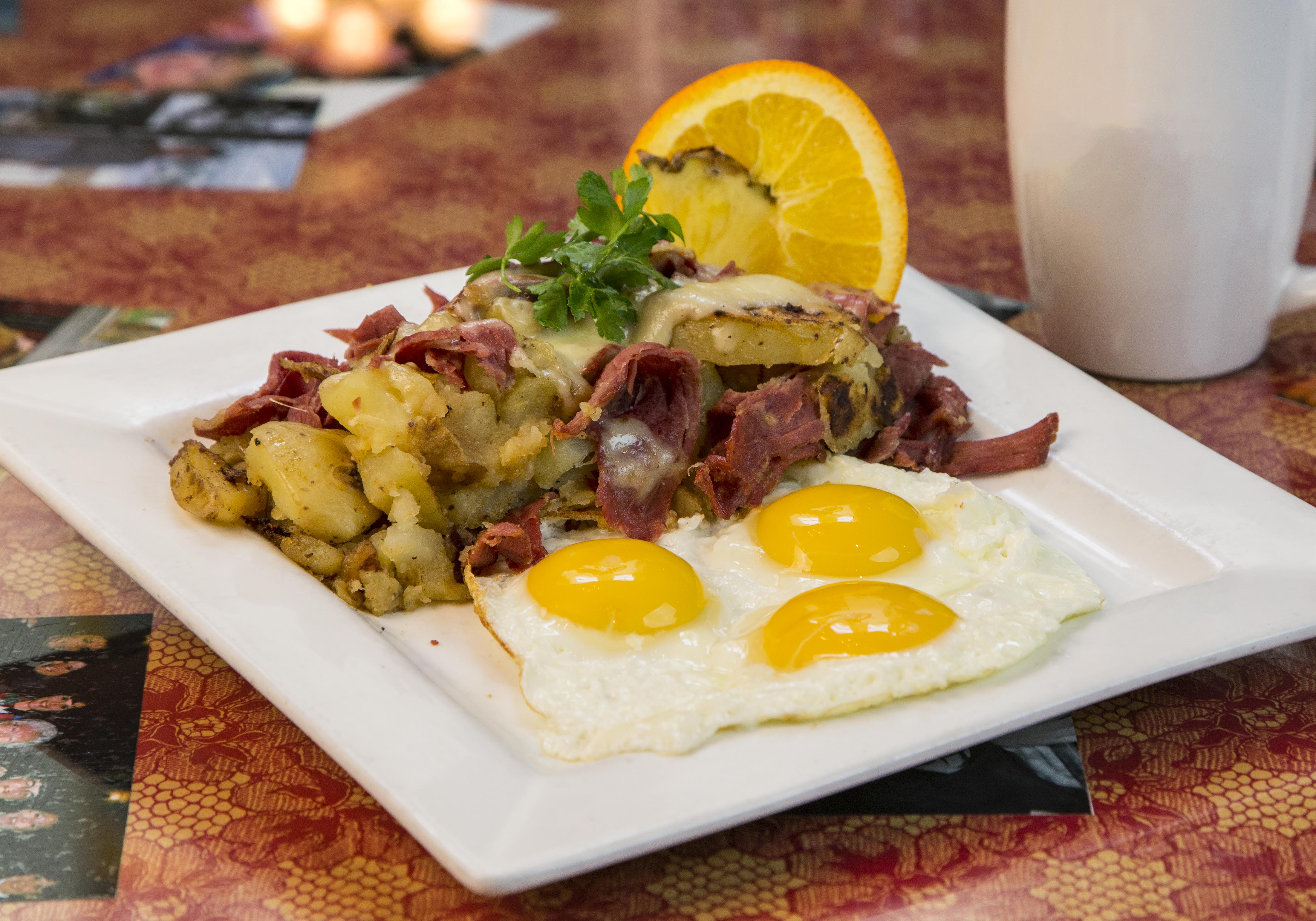 Order Corned Beef Hash food online from Mom Restaurant store, Chico on bringmethat.com