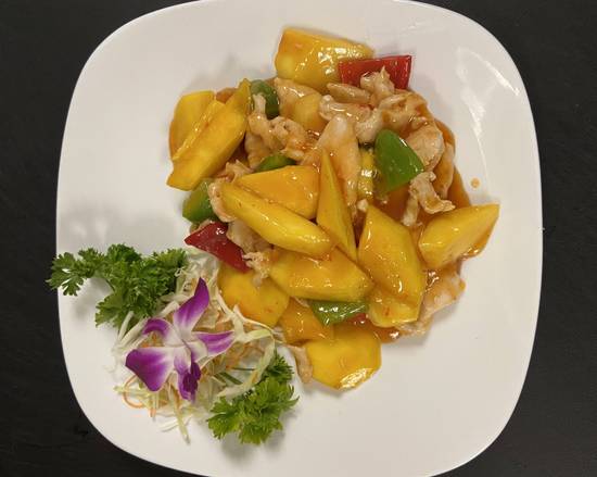 Order Mango Chicken food online from Le Dish Asian Fusion store, Hamilton on bringmethat.com