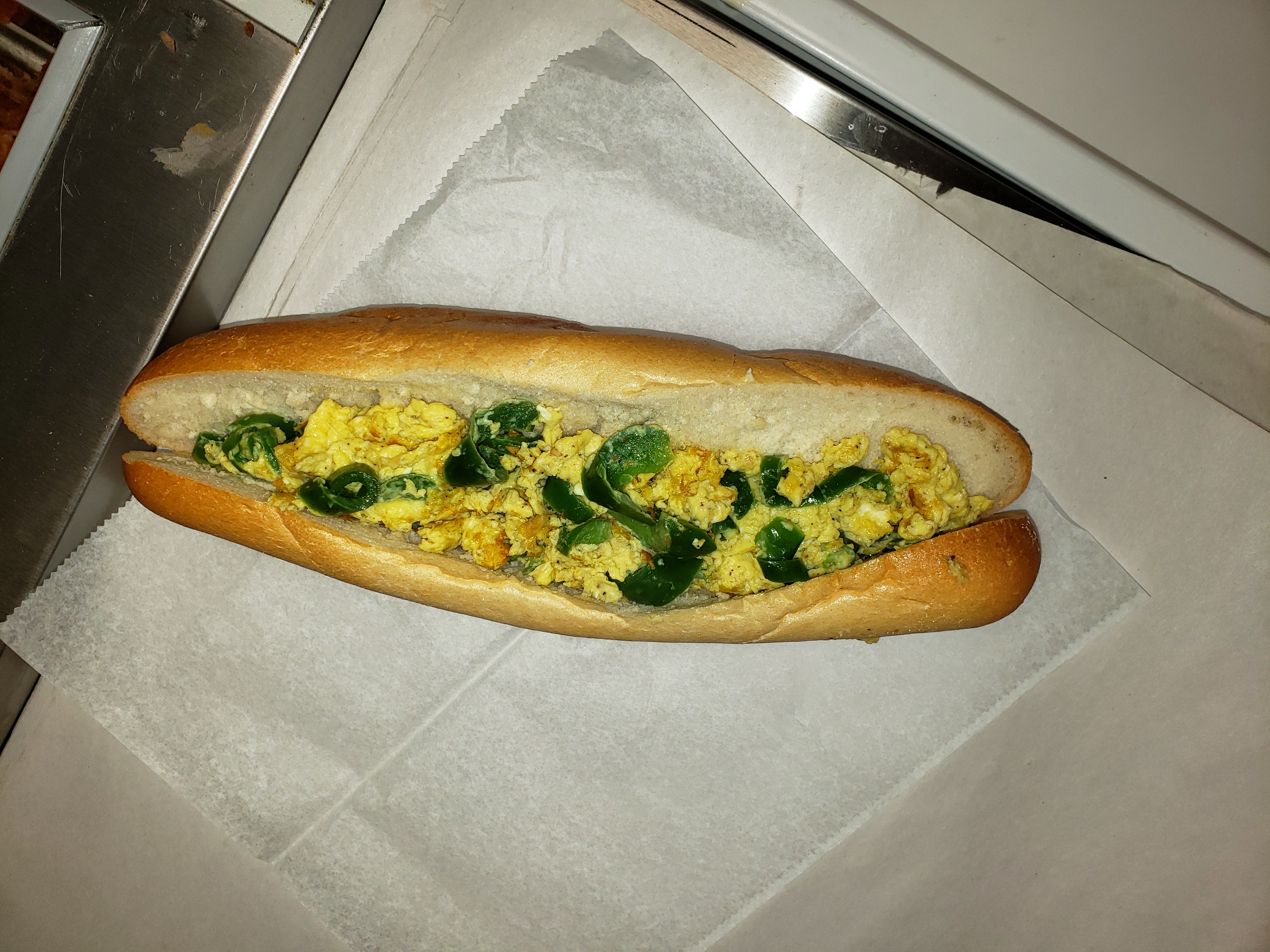 Order Peppers and Eggs Sandwich food online from Slice Pizzeria store, Barrington on bringmethat.com