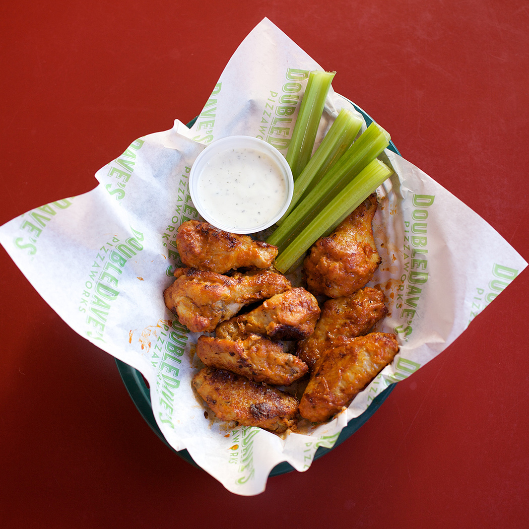 Order Hot Wings food online from DoubleDave's Pizzaworks store, Denton on bringmethat.com