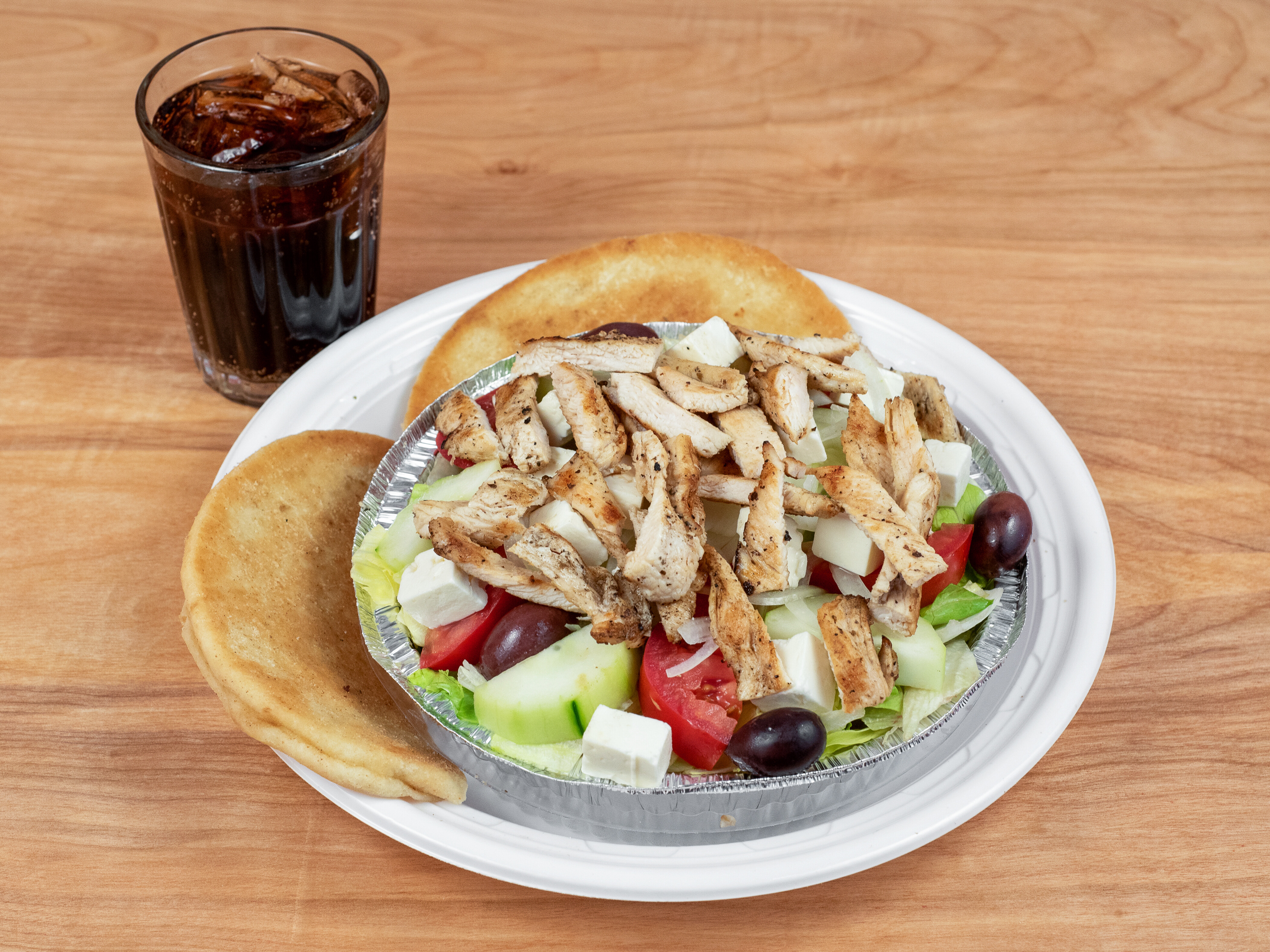 Order Greek Chicken Salad food online from Mr T Gyros store, Schiller Park on bringmethat.com