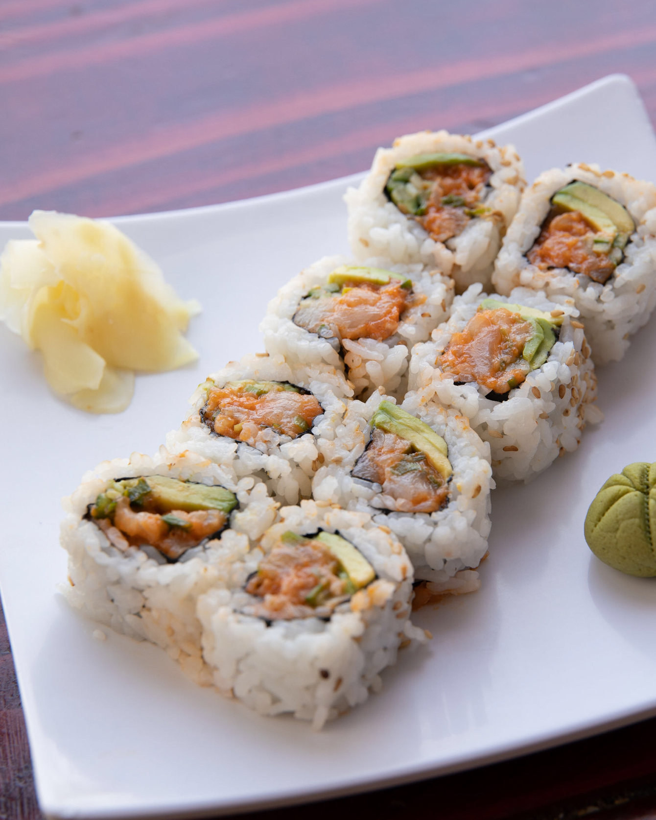 Order Spicy Yellowtail Roll food online from Meshuga 4 Sushi - N. La Brea Ave. store, Los Angeles on bringmethat.com