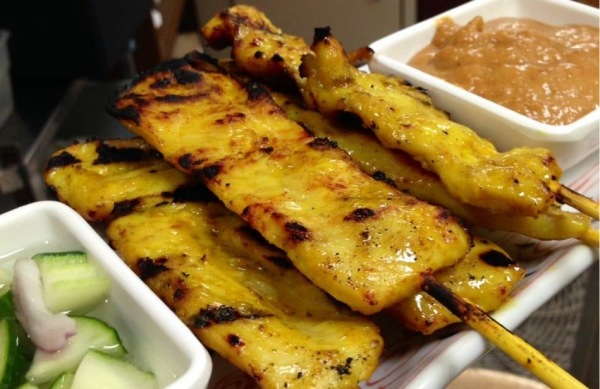 Order 8. Chicken Satay food online from Herb And Spice Thai store, Simi Valley on bringmethat.com