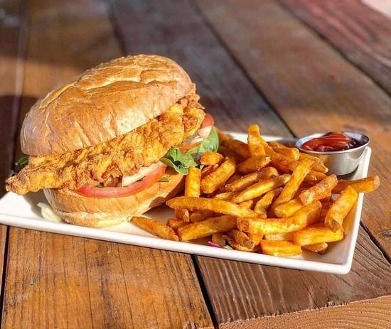 Order Fried Chicken Sandwich food online from Cowboys & Indians Tex-In Kitchen store, Houston on bringmethat.com