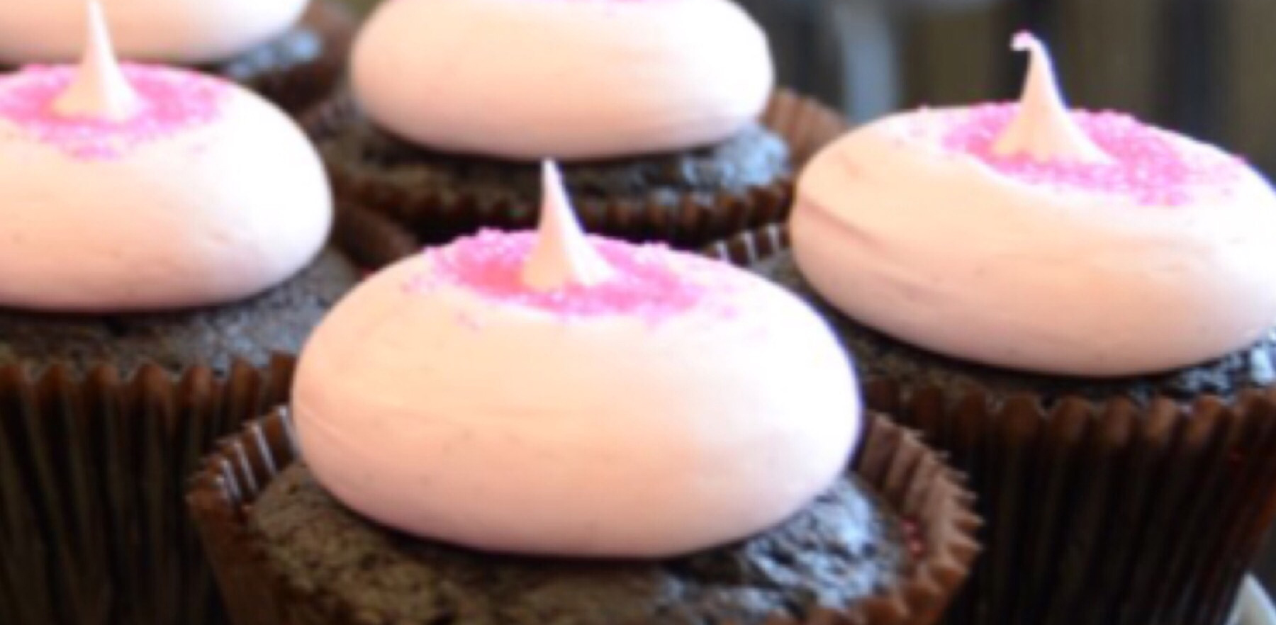 Order Pink Chocolate Cupcake food online from Smallcakes store, Naperville on bringmethat.com