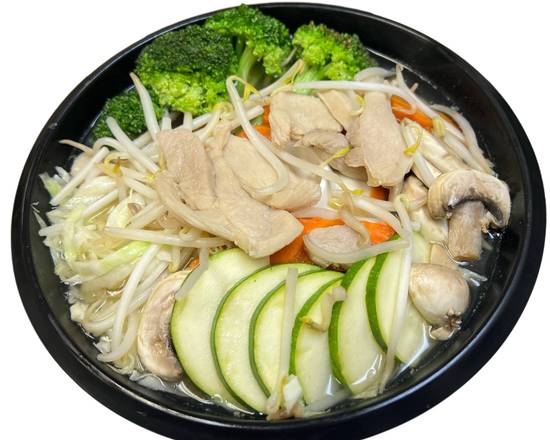 Order Chicken and Vegetable Soup food online from Oishi Teriyaki & Sushi store, Paramount on bringmethat.com