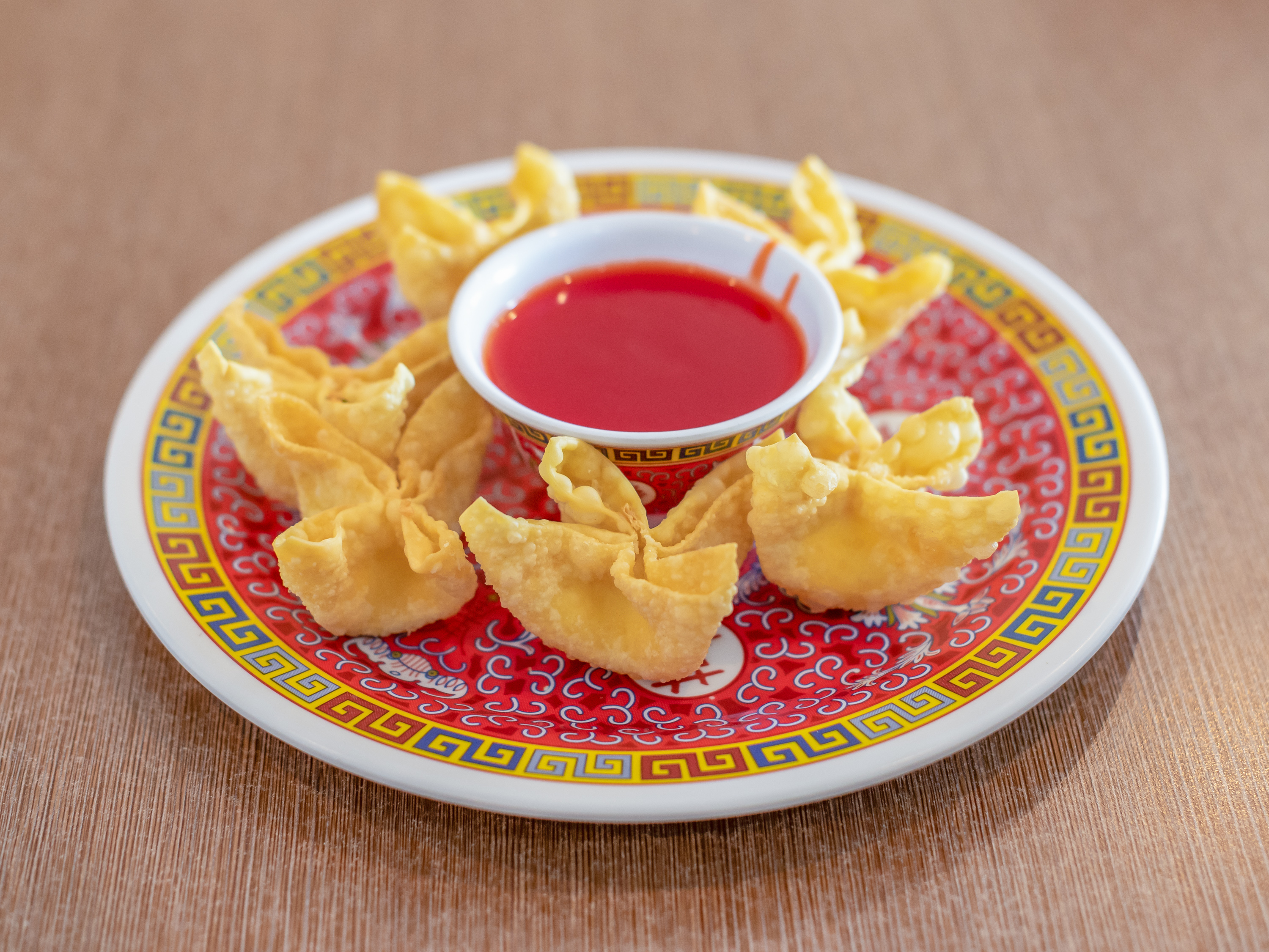 Order 14. Crab Rangoon 蟹角 food online from China Wok store, Plainfield on bringmethat.com
