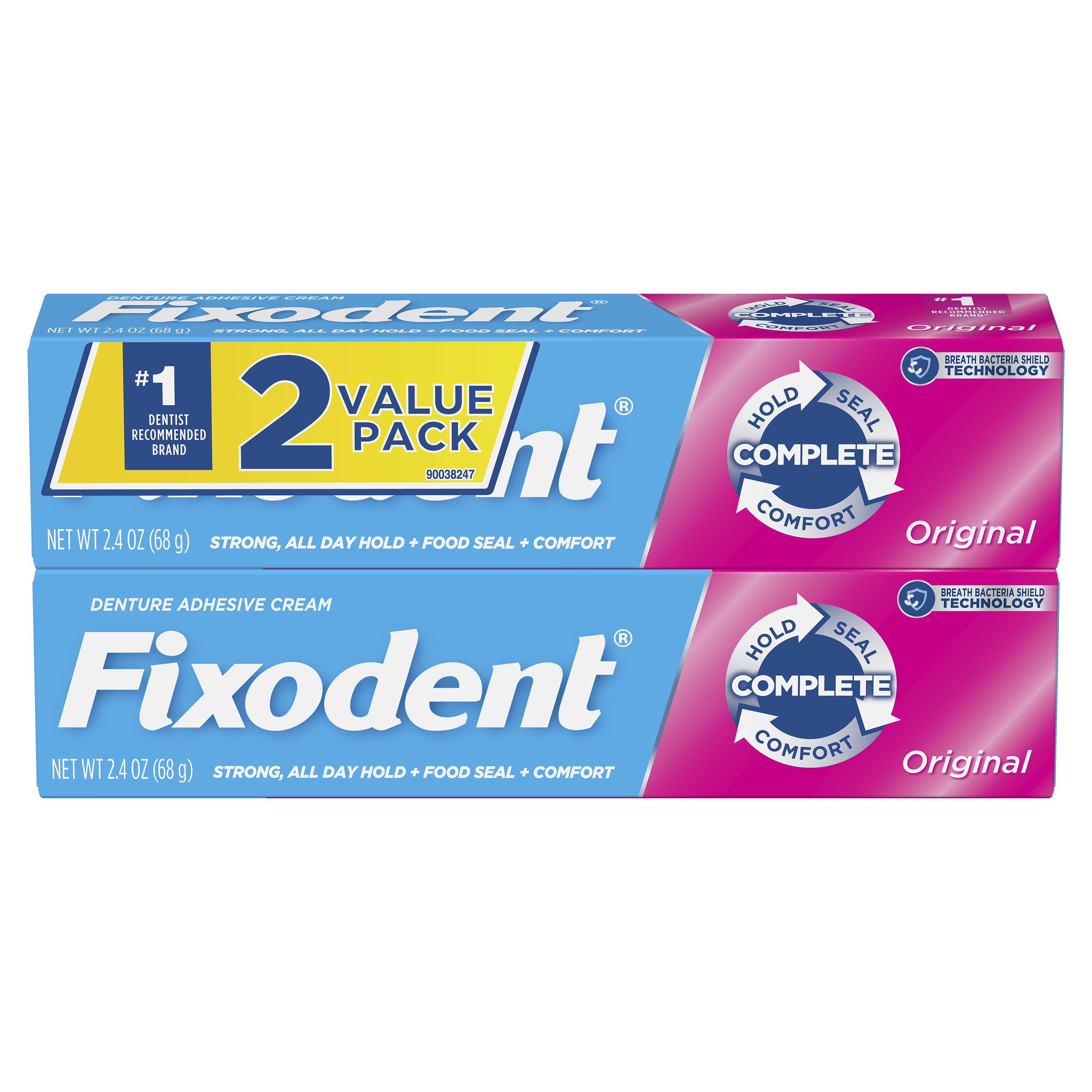 Order Fixodent Original Secure Denture Adhesive - 2.4 oz, 2 pk food online from Rite Aid store, MILLER PLACE on bringmethat.com