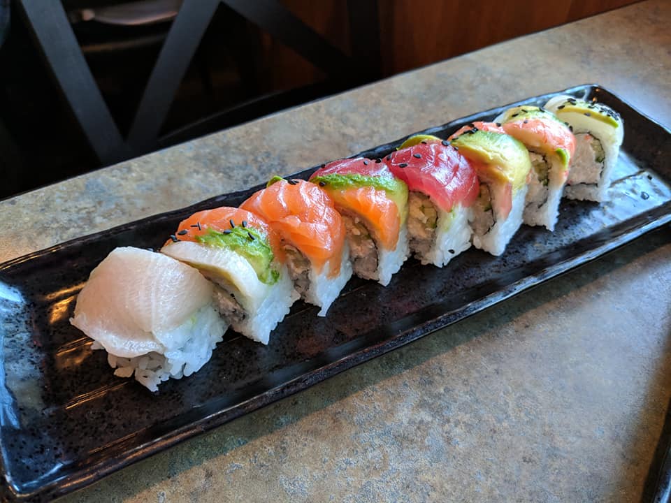 Order Rainbow Roll food online from Sushi Lounge store, Poway on bringmethat.com