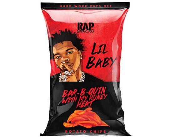 Order Rap Snacks Lil Baby Bar-B-Quin with My Honey Heat Potato Chips (2.5 oz) food online from Urban Value Corner Store store, Dallas on bringmethat.com
