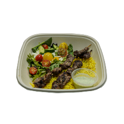 Order Organic Beef Kebab Rice Bowl food online from The Bite store, San Francisco on bringmethat.com