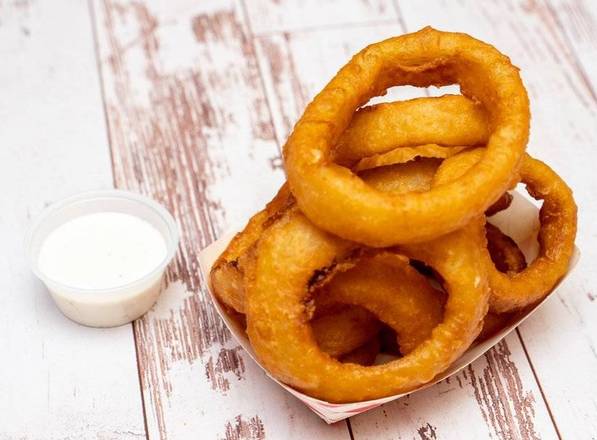 Order Deep Fried Onion Rings food online from Cheesesteak Grille store, Roseville on bringmethat.com