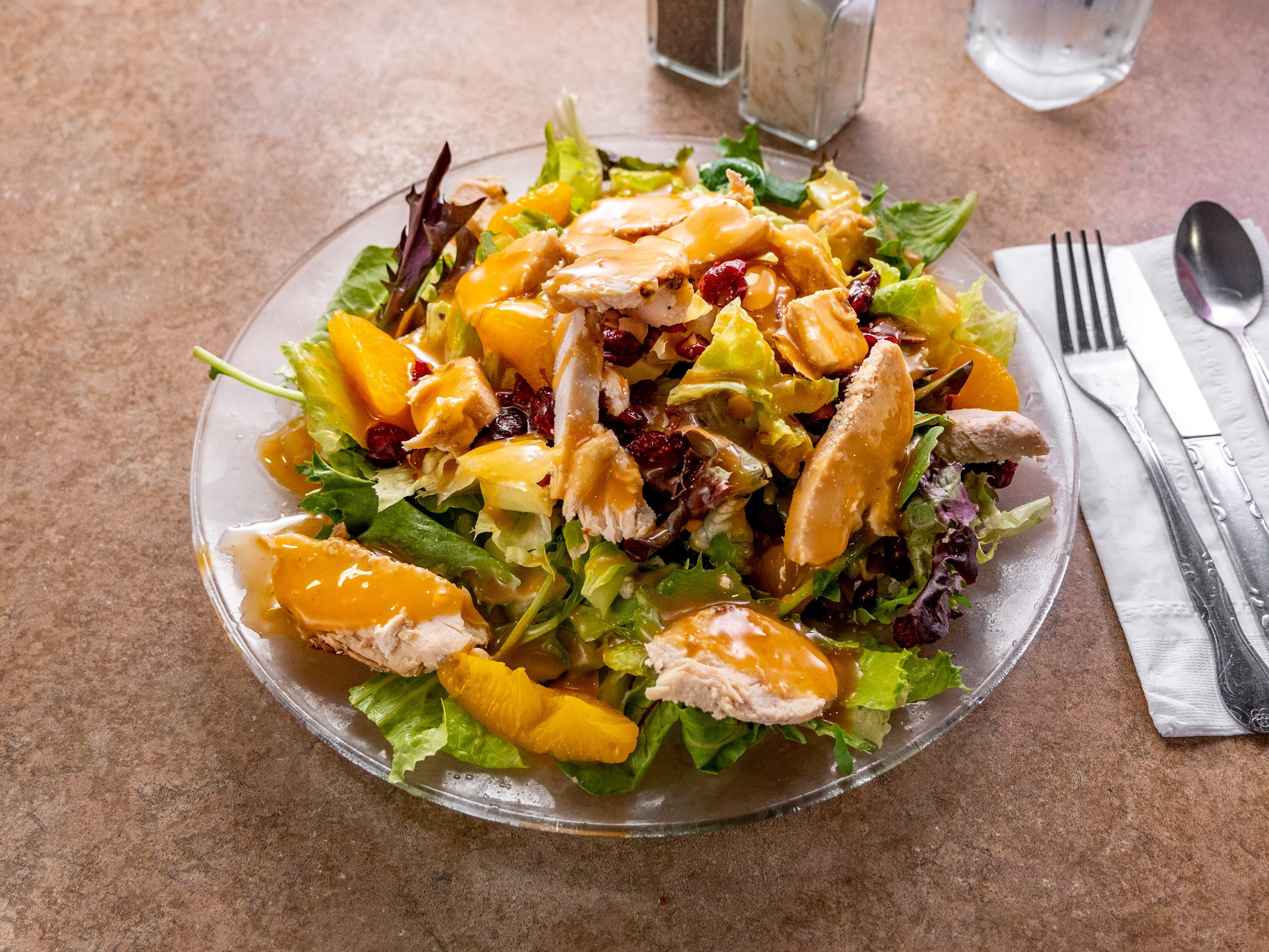 Order Mandarin Orange Chicken Salad food online from Larry Ii Restaurant store, Vineland on bringmethat.com