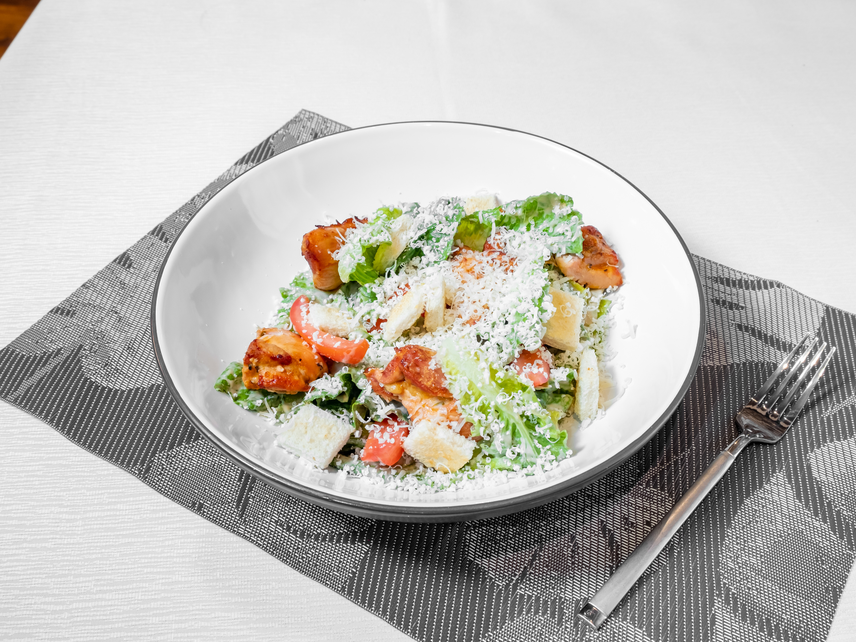 Order Caesar Salad with Grilled Chicken food online from Lali Restaurant store, Philadelphia on bringmethat.com