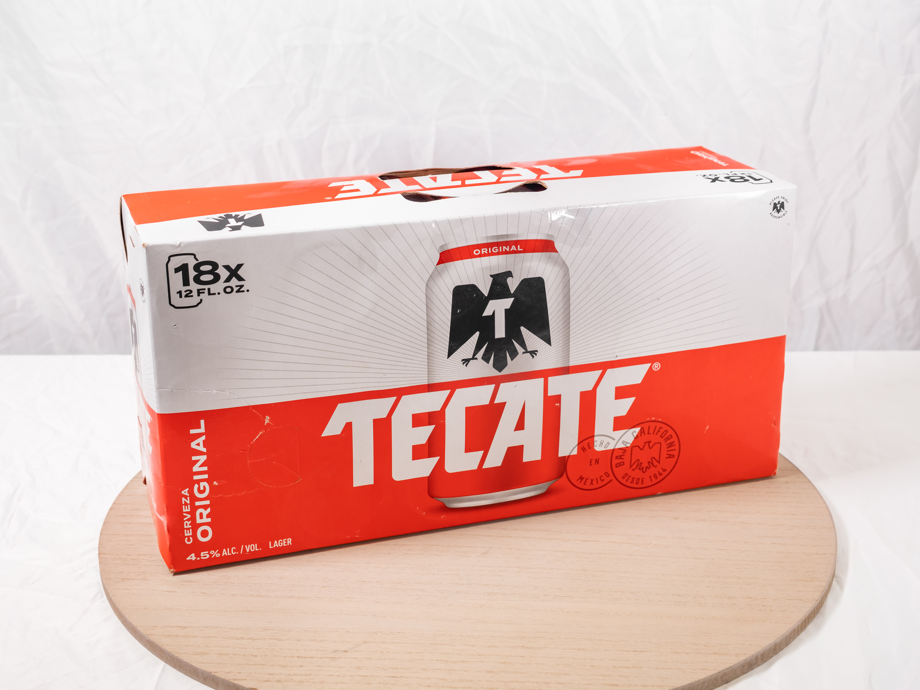 Order 18 Pack of Canned Tecate food online from M & G Market store, Highland on bringmethat.com